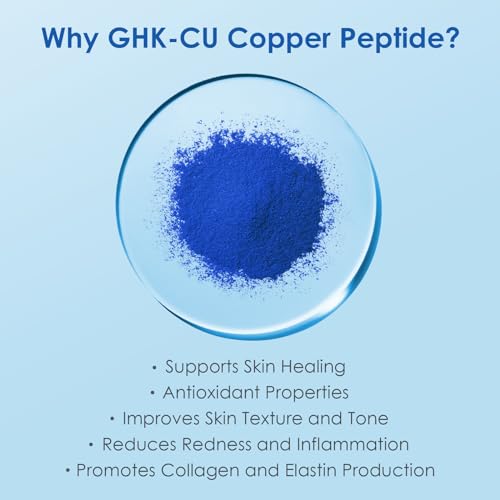 Copper Peptide Powder for DIY Skincare - 99% Pure Collagen Booster (1G)