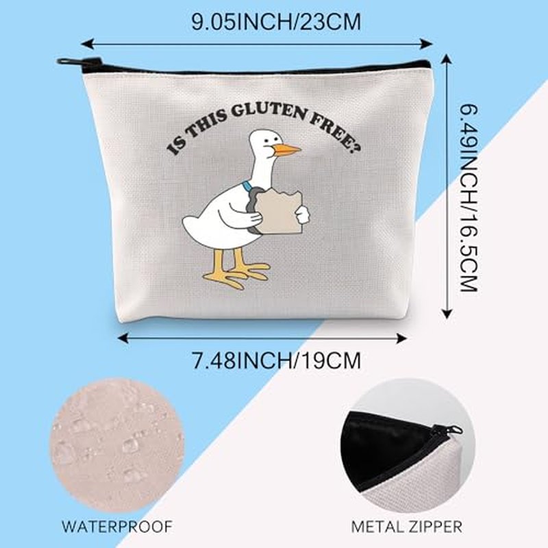 Is This Gluten Free Gluten Intolerance Makeup Bag Celiac Disease Gift Celiac Awareness Gift Cosmetic Bag (GLUTEN FREE)
