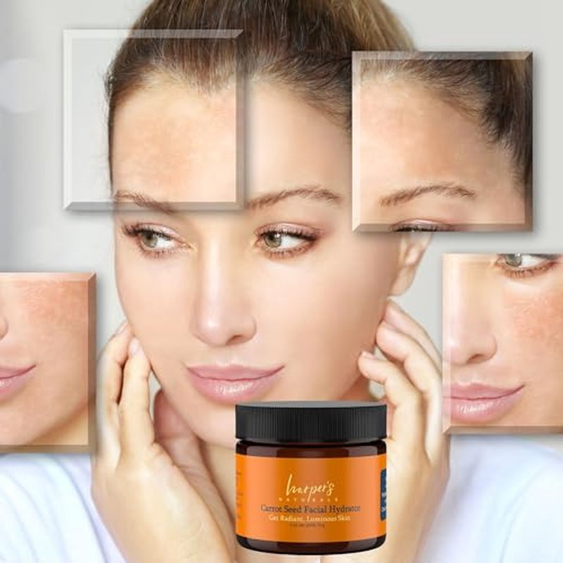 Harper's Naturals Carrotseed Facial Hydrator, All Natural Face Moisturizer, For All Skin Types, All Day Coverage, Smooths Fine Lines & Wrinkles, Carrotsedd Essential Oil Blend - 2 oz