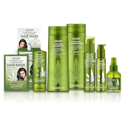 GIOVANNI Hemp Hydrating Deep Conditioning Hair Mask - Hemp Hydrating Conditioner Mask For Dry, Hemp Seed Oil, Aloe Vera, & Frankincense, Helps Moisturize & Revitalize Damaged Hair - 5 Oz, (1 Pack)