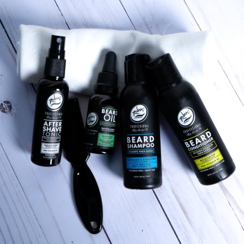 Men's Beard Wash Kit with Shampoo, Conditioner, Oil & Brush - Grooming Set