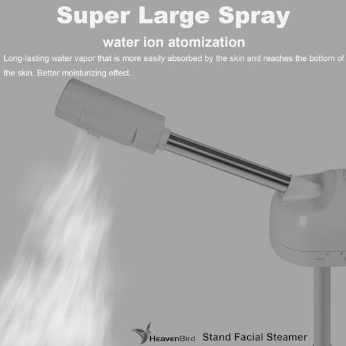 White Professional Ozone Facial Steamer with Touch Control - Skin Spa Equipment