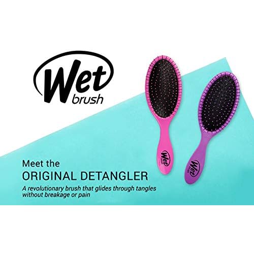 Wet Brush Original Detangler Hair Brush, Gemstone, Turquoise, All Hair Types, Ultra Soft IntelliFlex Bristles Glide Through Tangles with Ease Pain Free Comb for Men, Women, Boys and Girls