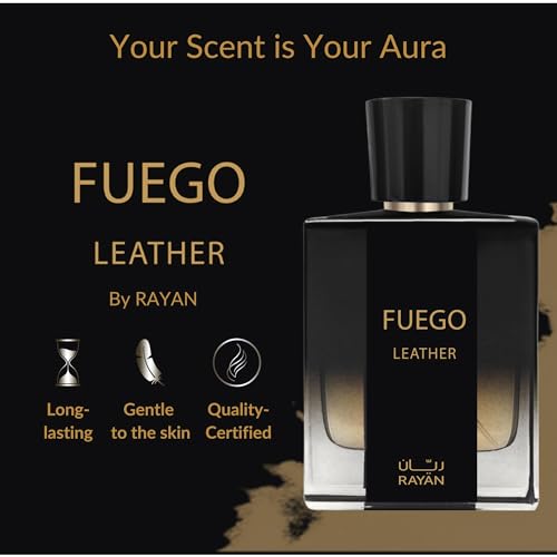 Luxury Men's Leather Eau de Parfum - Long Lasting Arabian Cologne 100mL