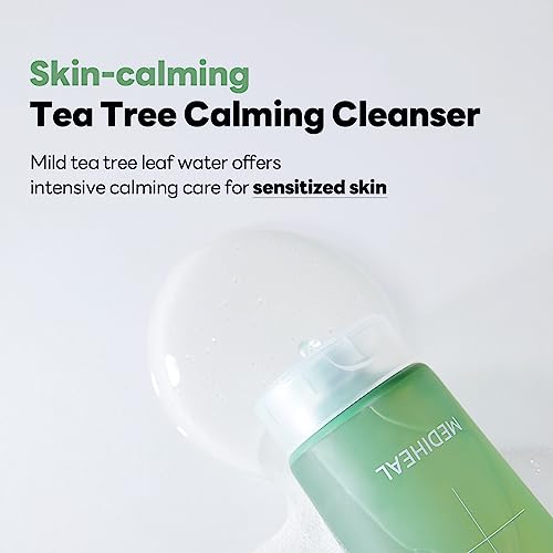 MEDIHEAL Tea Tree Calming Ampoule Cleanser Set - Sensitive Skin, Moisturizing, 2 Sizes – Ampoule Texture, pH Balanced