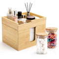 Face Towel Holder with 2 Glass Jars - Skincare Organizer, Bamboo, Modern Design (Variation of THIS listing)
