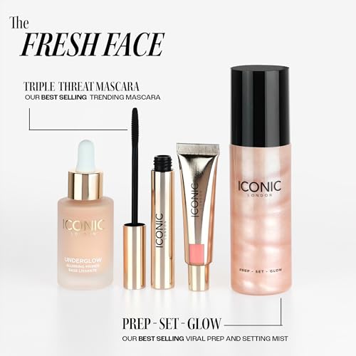 ICONIC LONDON Luxury Makeup Set for Glowy, Radiant Skin and Highlighted Finish, Perfect for Gifting, Long-Lasting, Cruelty-Free, Vegan Makeup