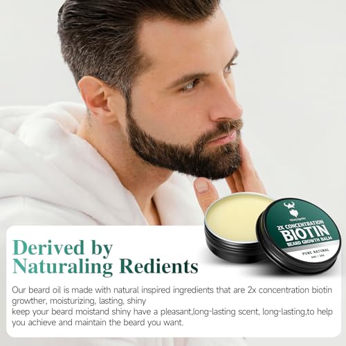 MistySprite Beard Balm Cedar - Natural Thickening & Styling Formula for Men, 2 oz