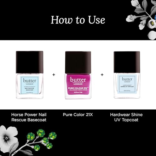 butter LONDON PC21X Nail Lacquer Polish - Fast-Drying, Long Lasting Color with Gel-Like Finish & Chip-Resistant Nail Lacquer Helps Protects & Strengthens Nails - Vegan & Cruelty-Free