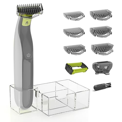 Guards Kit Plus for Philips Norelco OneBlade, with 1?6mm Guide Combs (6 Sizes), Replacement Body Comb, Protective Cap and Organizer Stand