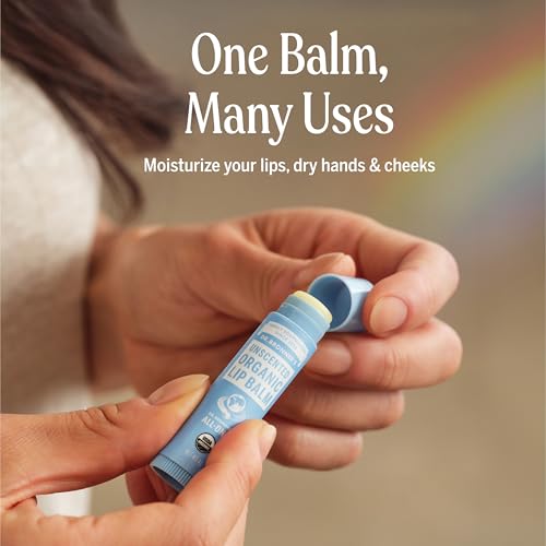 Organic Lip Balm Set 6-Pack Unscented, Hydrating & Petroleum-Free, Men & Women