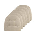 Linear Stone 6-Pack Non-Slip U-Shaped Chair Cushions for Dining & Office