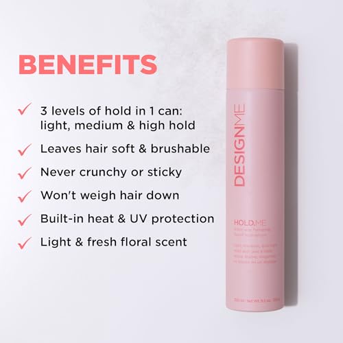 3-Way Hair Spray with Heat Protection & Volume - 9.5oz, Flexible Hold