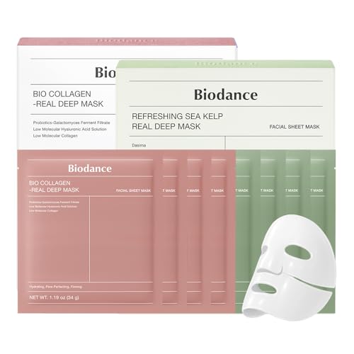 Hydrogel Face Mask Duo with Collagen & Sea Kelp for Glowing Skin - Korean Skincare Set