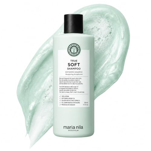 Maria Nila True Soft Shampoo 11.8 Fl Oz for Dry, Frizzy Hair - Moisturizing Vegan Haircare