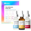 Natural Outcome Hyaluronic Acid, Vitamin C & Retinol Serum Set – Day & Night Anti-Aging (1 oz each), Vegan & Fragrance Free