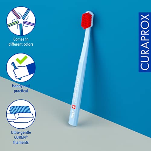 6 Pack Soft Toothbrushes for Sensitive Gums and Teeth - Gentle Plaque Removal