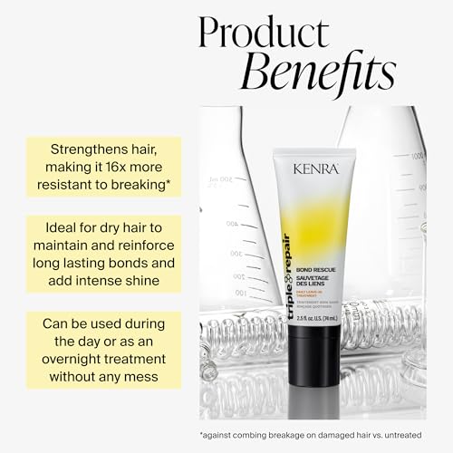 Kenra Professional Triple Repair Bond Rescue | Daily Leave-In Treatment | Prevents Breakage With Each Use