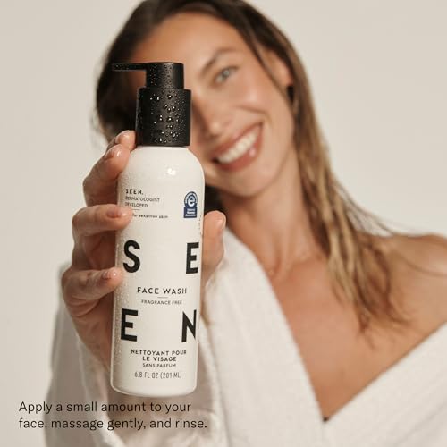 SEEN Fragrance-Free Face Wash - Non-Comedogenic, Gentle Acne & Eczema Skin Cleanser