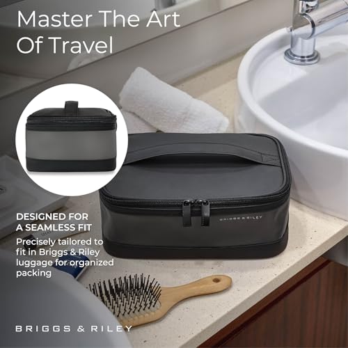 Briggs & Riley Toiletry Kit - Travel Bags for Women & Men, Organizer for Vacation, Dopp Kit for Bathroom Accessories, Makeup, & Skincare
