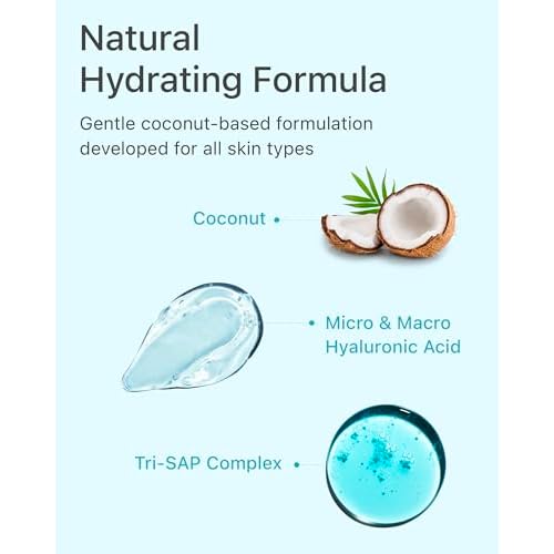 BEYOND Angel Aqua (Cleansing Foam, 10.1fl oz) - Vegan Formula Korean Skin Care. Gentle Hydrating Face Wash, Coconut, Hyaluronic Acid