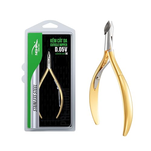 NGHIA Premium Cuticle Nipper D-05V-14 Stainless Steel Professional Nail Tool