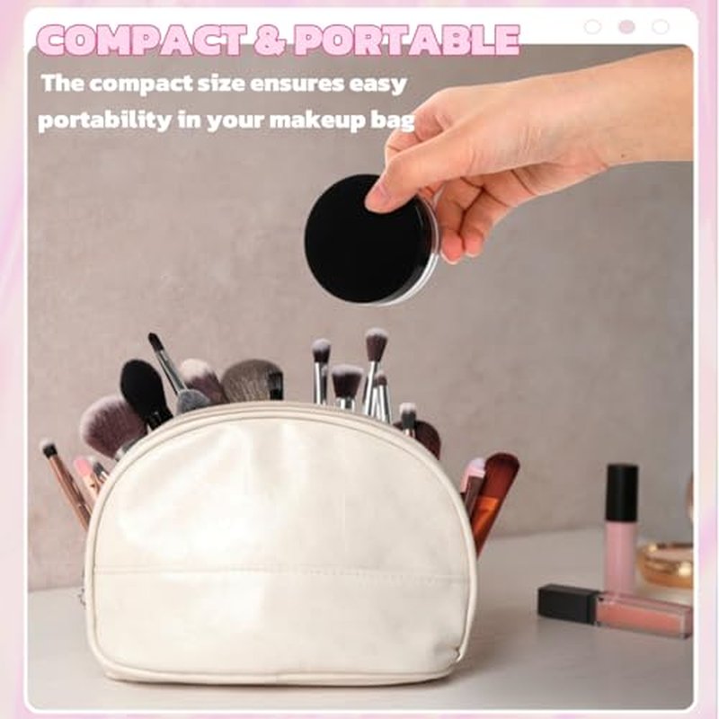 8 Pieces Loose Powder Containers, 10g/10ml Reusable Plastic Empty Powder Case with Sponge Puff, No Leak Compact Makeup Powder Box Cosmetic Jar Refillable with Sifter and Lid for Travel