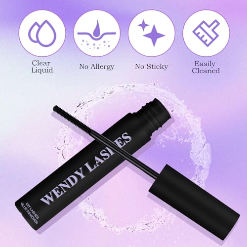 WENDY Lash Extension Kit Lash Clusters Kit D Curl Cluster Lashes 30+40D Individual Lashes with Lash Bond and Seal Lash Applicator Lash Glue Remover Brush Eyelash Clusters(30D+40D-D Kit,16-20mm)