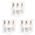 Yieach 6 Pack Stackable Makeup Organizer Storage Drawers 4.5'' Tall Acrylic Cosmetic Display Case Clear Bathroom Plastic Storage Bins For Vanity,Under Cabinets,Pantry Organization and Storage