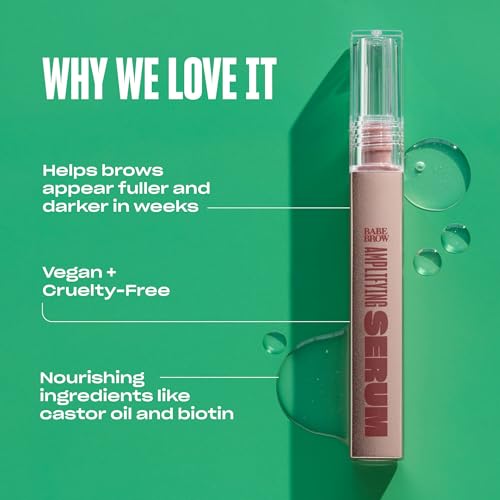 Eyebrow Serum with Castor Oil & Biotin - Thicker Brows Nourishing Treatment 0.03 Fl Oz