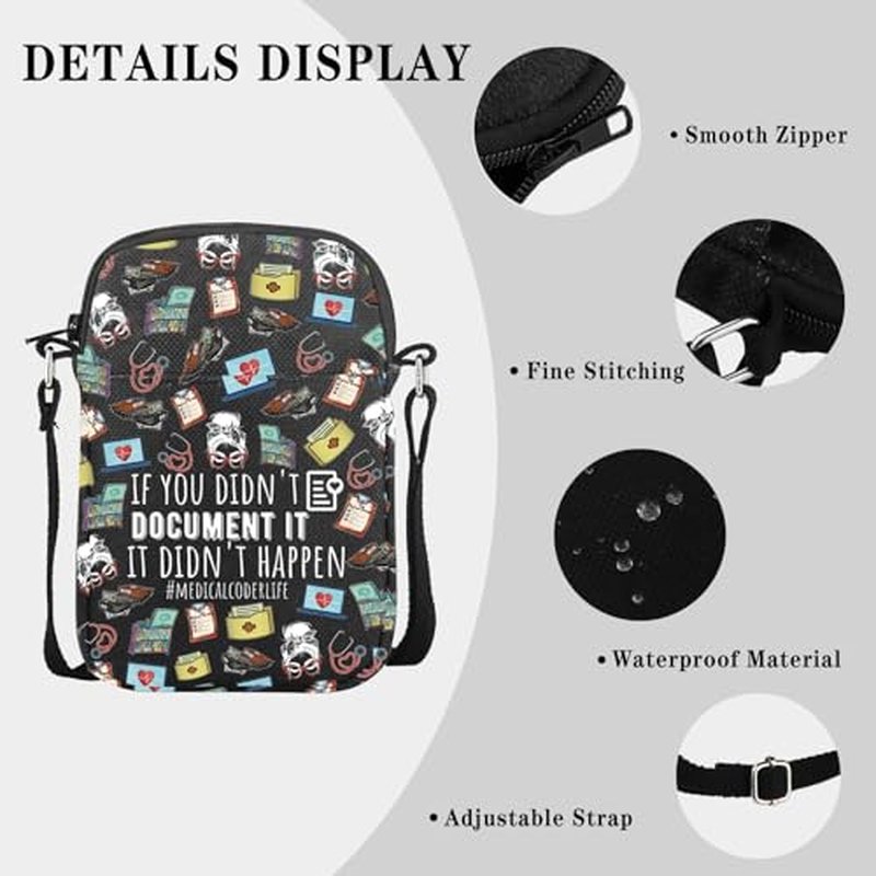 Medical Coder Gift Clinical Coder Medical Biller Gift If You Didn¡¯t Document It It Didn¡¯t Happen Makeup Bag for Medical Billing Specialist Team (#MEDICALCODERLIFE CR)