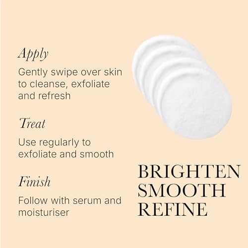 Vitamin C Brightening Cleansing Pads - 50 Count Exfoliating & Toning Facial Wipes