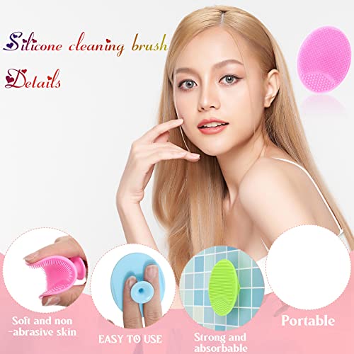 Silicone Face Scrubber Set - 100 Soft Bristle Facial Cleansing Brushes