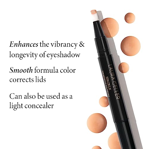 LAURA GELLER NEW YORK Waterproof Eye Spackle Eyeshadow Primer + Swipe-n-Line Dual-Ended Eyeshadow and Eyeliner Stick, Earthy (Taupe-Green/Warm Green)