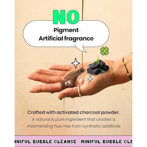CHASIN' RABBITS Mindful Bubble Cleanse | Vegan All In One Face to Body Bubble Cleanser | Pore Purifying with Charcoal face wash for mens, For Oily Skin | 200mL/6.76 fl. oz