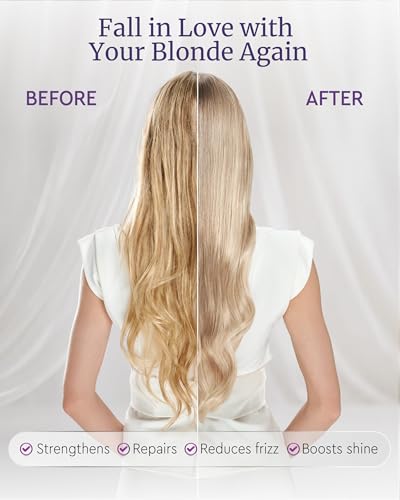 Purple Hair Mask for Blonde & Highlighted Hair - Neutralizes Brassiness & Adds Shine