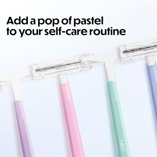 Disposable Women's Razors with 2 Blades & Pastel Handles - Pack of 10