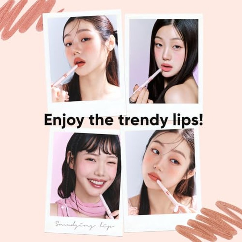 BANILA CO Smudging Lip Pencil | Soft Matte Lip Crayon for Natural & Overlined Lips | Creamy Texture & Long-Lasting Color with Blurring Effect (0.8g / 0.02 oz), PK01 Nude Rose
