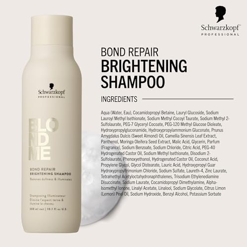 BlondMe Bond Repair Brightening Shampoo 10.1 Fl Oz for Blonde & Lightened Hair