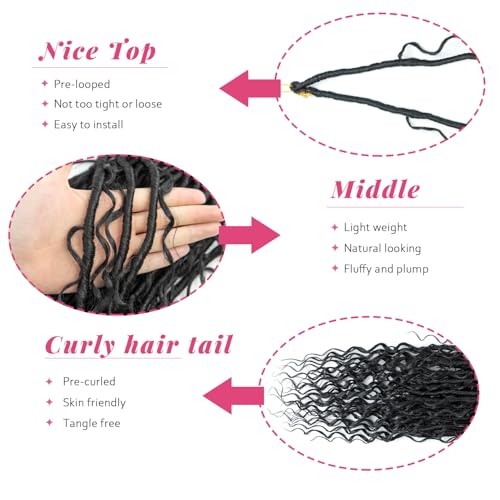 8 Packs 30 Inch Faux Locs Crochet Hair for Black Women - Goddess & Boho Style Variation of THIS listing