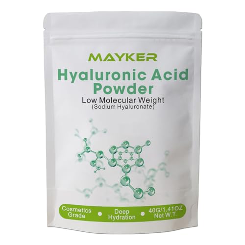 Pure Hyaluronic Acid Powder 1.41 oz Low Molecular Weight for DIY Serums & Skincare - Clear Watery Texture - Variation 1.41 Ounce Pack of 1