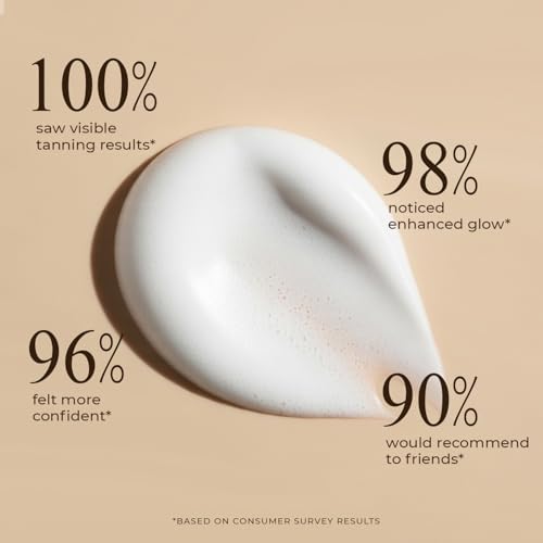 Self Tanner Mousse - Medium to Dark - USA Made Organic 7.5 Fl Oz - Natural Sunless Tan