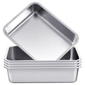 Tiangrid 4 Pack 32L Stainless Steel Bus Tubs for Commercial & Home Use - Durable & Stackable