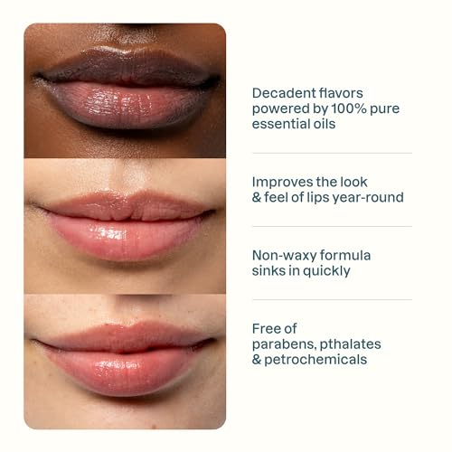 Cliganic Organic Lip Balm Set - 6 Tropical Flavors - 100% Natural Moisturizer for Cracked & Dry Lips (Pack of 2)