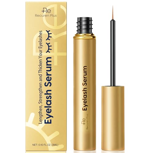Rose Gold Vegan Eyelash Growth Serum for Longer Thicker Lashes - 0.1 Fl Oz