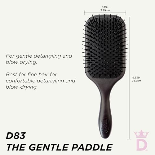 Denman Gentle Paddle Hairbrush for Detangling & Blowdrying - Pack of 1