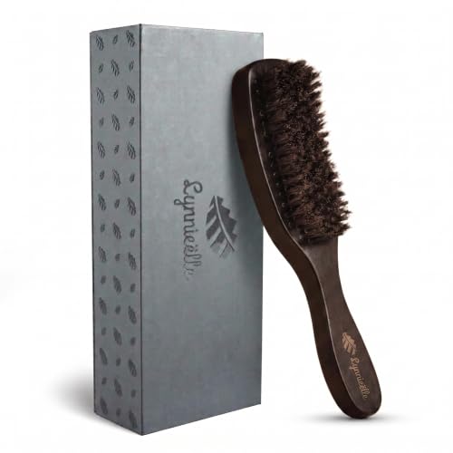 Boar Bristle Hair Brush for Shine, Volume & Frizz Control - Natural Hair Care