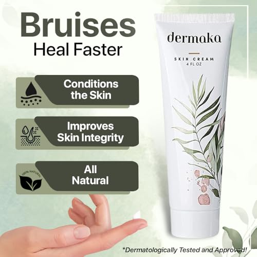 Dermaka Skin Care Cream (4oz) - Natural Arnica Montana & Bromelain Formula for Bruising, Swelling, and Post-Surgery Recovery - Moisturizer for Sensitive Skin with Vitamin A & E