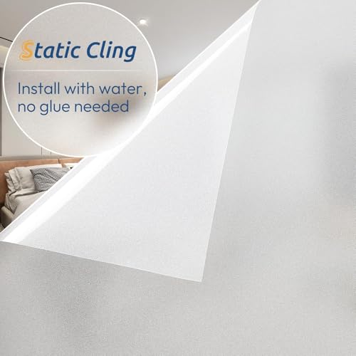 Rabbitgoo Frosted Glass Window Privacy Film - Pure Design, 29.5 x 393.7 Inches