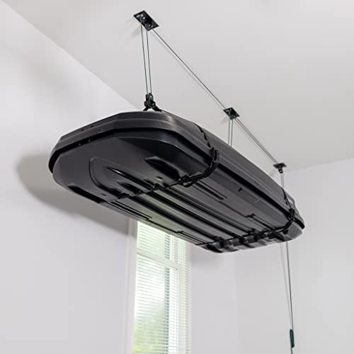 Teal Triangle EasyLift Garage Cargo Lift System Holds 150 lbs Ceiling Hoist